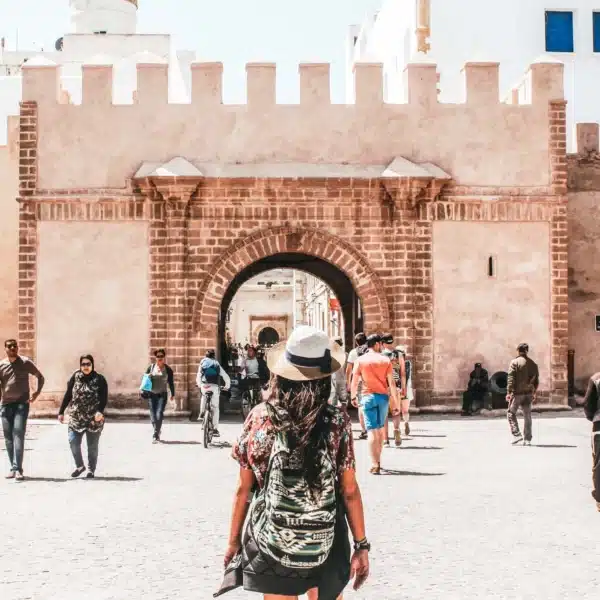 A woman tourist is take a full day trip from Marrakech to Essaouira