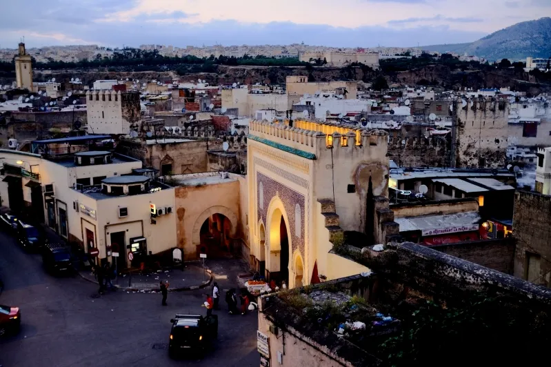 A view of Morocco's historic city showcasing its ancient architecture and charming old buildings, a must-visit destination.Between where to visit in morocco