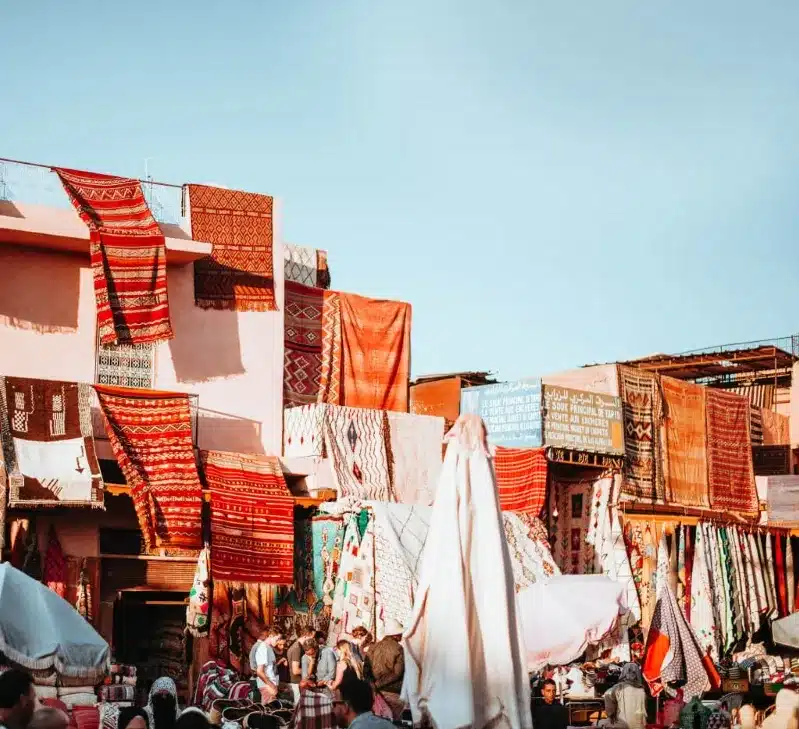 Scenic view of Marrakech, Morocco, showcasing vibrant markets and architecture, ideal for senior tours.