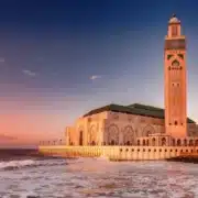 The Mosque of Hafiz, a stunning architectural landmark in Morocco, featured during a tour from America.