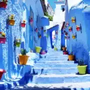 Scenic view of Chefchaouen, Morocco, showcasing its iconic blue buildings and mountainous backdrop, embodying the Moroccan dream.