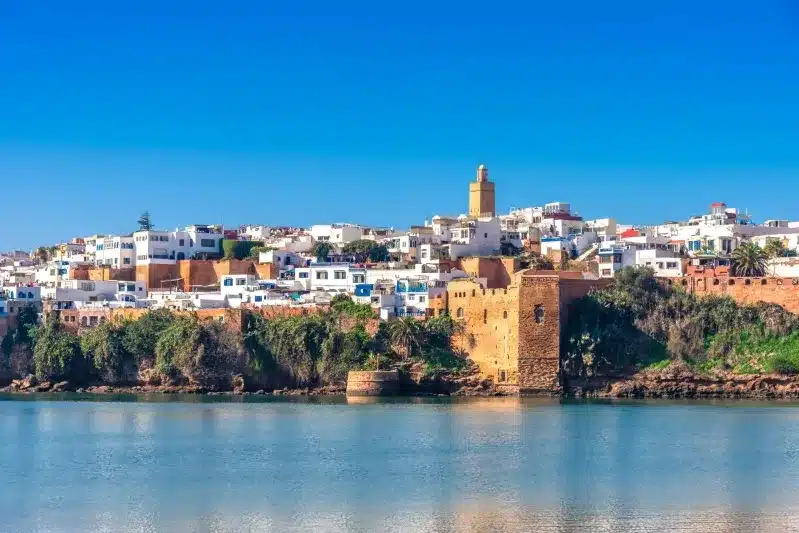 A panoramic view of Marrakech, Morocco, showcasing its vibrant architecture and bustling streets.best things to do in Rabat
